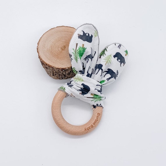 Woodland Crinkle Toy, Baby Gift, Baby Shower Gift, Baby Montessori Toy, Woodland Nursery, Wood Baby Toy