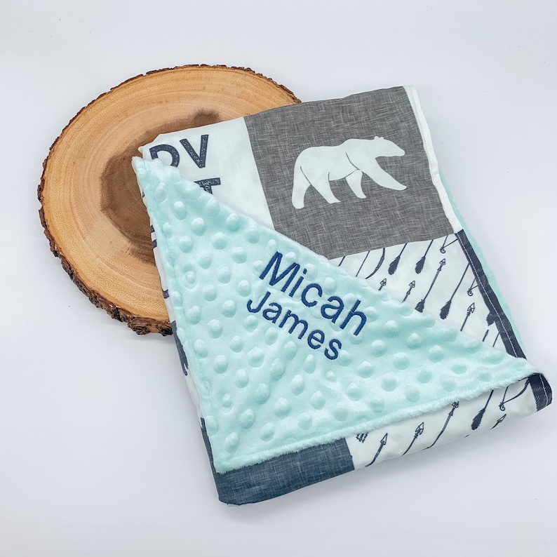 Woodland Baby Blanket Baby Gift Personalized Baby Blanket Etsy
