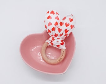 Regalo de San Valentín para bebés, juguete para bebés, regalo de hospital para bebés, juguete Montessori para bebés, juguete arrugado para bebés, juguete de madera, San Valentín para bebés