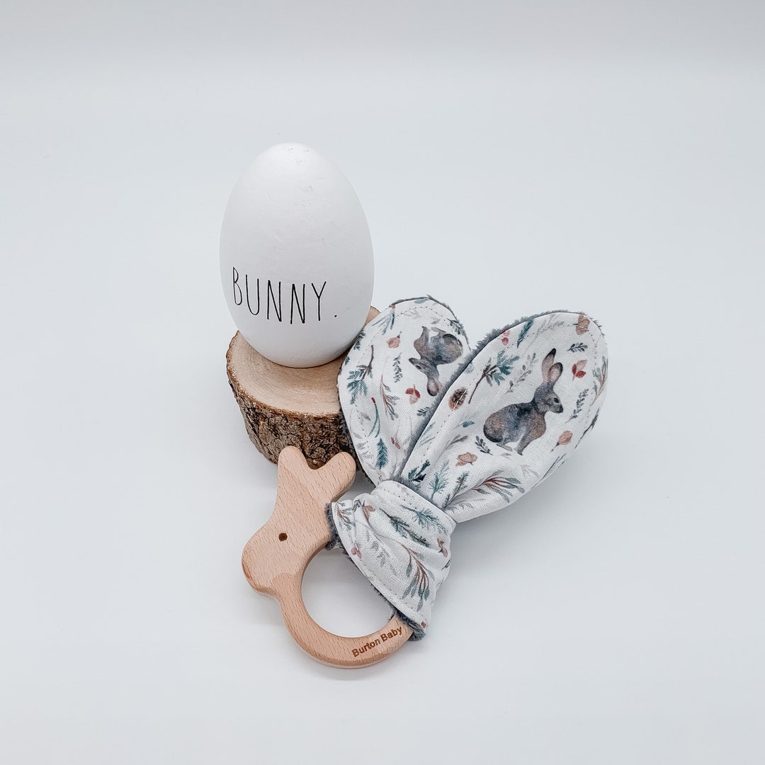 Baby Easter Bunny, Baby Easter Gift, Woodland Bunny Crinkle Toy, Baby ...