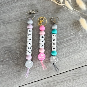 Personalisierte ich liebe Mama Schlüsselbund, Osternest, Windel Tasche Schlüsselbund, Baby Geschenk, Schlüsselbund, Kita Tasche Kette, Rucksack Namen Tag
