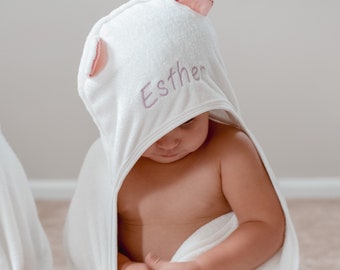 Hooded Baby Towel, Personalized, Baby Gift, Baby Bath Towel, Baby Gift, Toddler Hooded Towel, Bamboo Hooded Towel