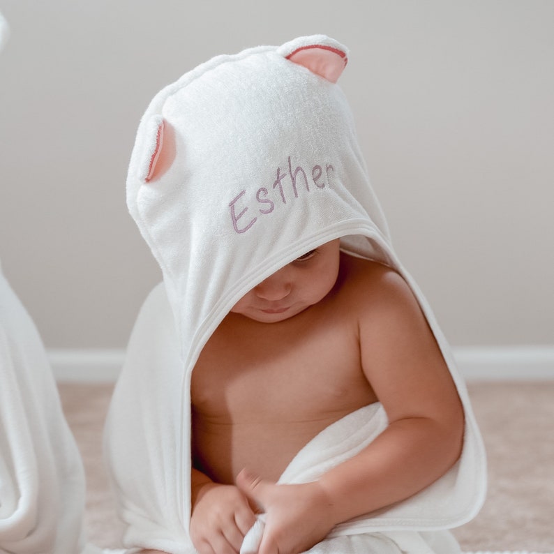 Hooded Baby Towel Personalized Baby Gift Baby Bath Towel Etsy