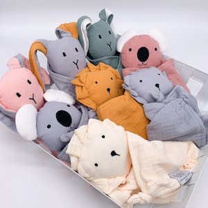 Baby Geschenk, Baby Ostern Korb, personalisierte Tier Lovey, Baby Lovey, Hase Lovey, Löwe Lovey, Koala Lovey, Baby Krankenhaus Geschenk, Bio