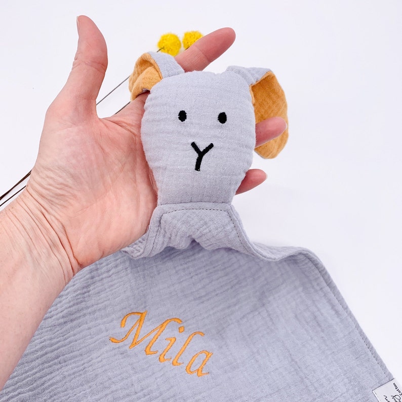 Personalized Animal Lovey Baby Gift Embroidered Organic Etsy