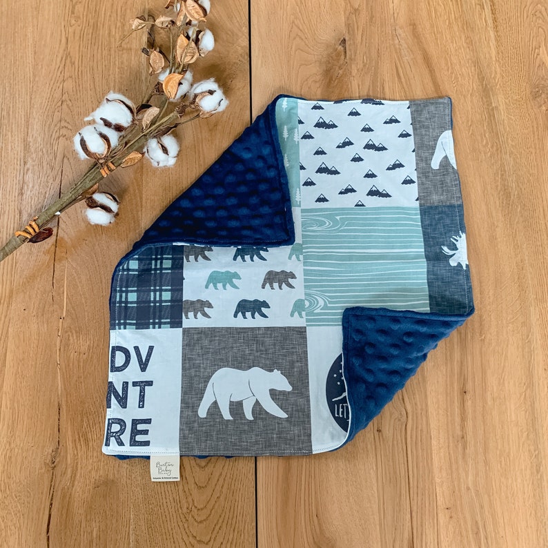 Woodland Baby Blanket Baby Gift Personalized Baby Blanket Etsy