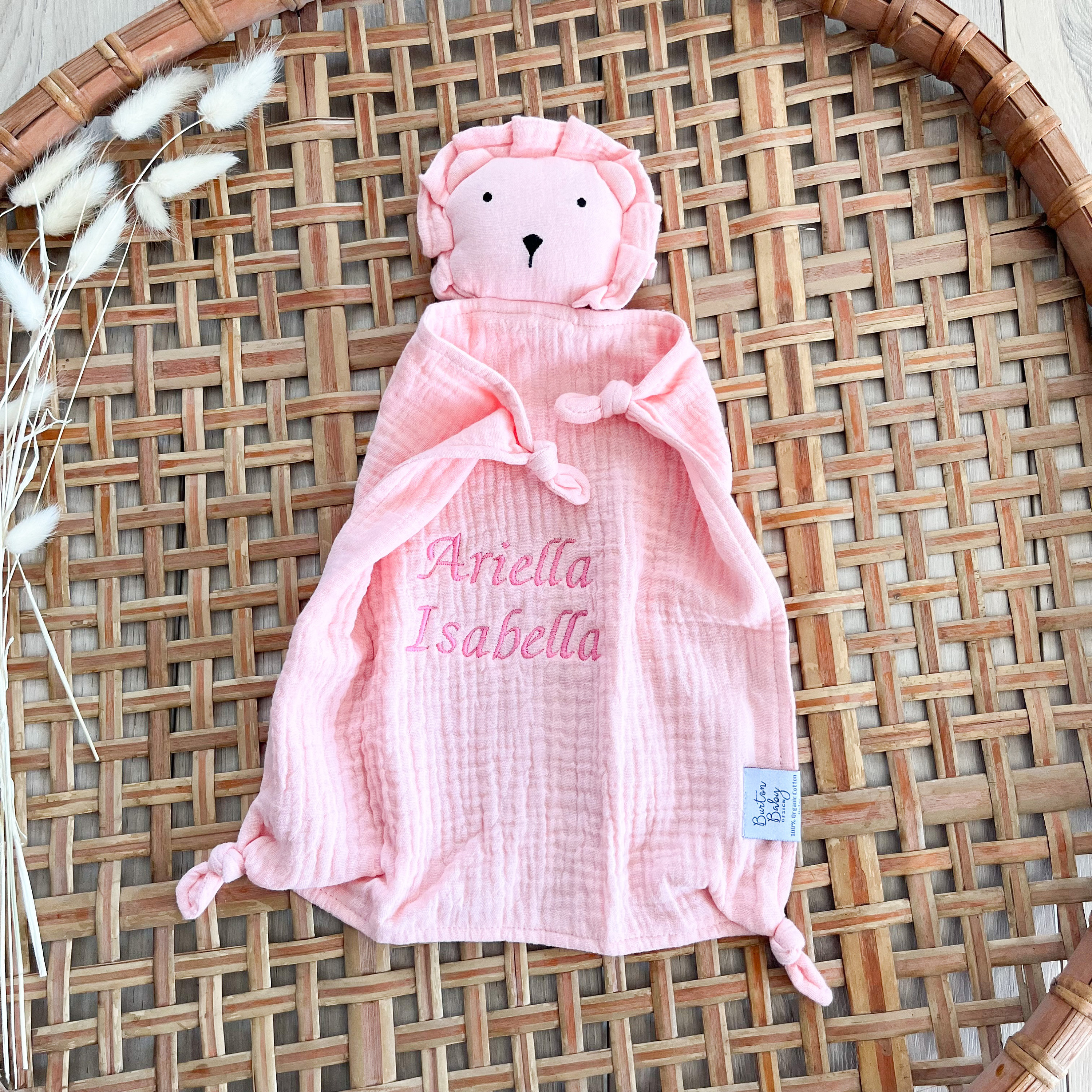 Personalized Baby Gift, Baby Stocking Stuffer, Lion Lovey, Baby Gifts, Baby Toys, Safari, Organic, Toddler Gift, Animal Lovey, Leo Baby Gift