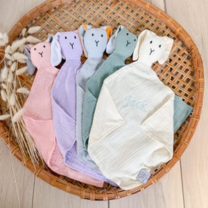 Personalisierter Hase Lovey, Baby-Ostern-Korb, Baby-Geschenk, Hase Lovey, Baby-Geschenke, Kleinkind-Geschenk, Tier Lovey, personifiziert, Baby-Geschenk