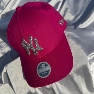 Crystal New York Yankees Cap: Pink MLB Hat With Swarovski  display picture 3