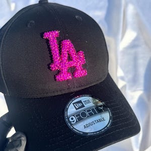 Crystal LA Baseball Cap•Custom Hat•LA Hat•New Era Hat•Swarovski Custom Hat•N.Y.Yankees hat•