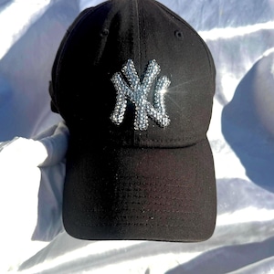 Crystal New York Yankees Baseball Cap•Custom Hat•Yankees Hat•New Era Hat•Swarovski Custom Hat•N.Y.Yankees hat•
