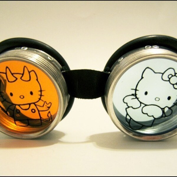 Bonjour Kitty Angel vs lunettes de diable avec Options de couleur de lentille