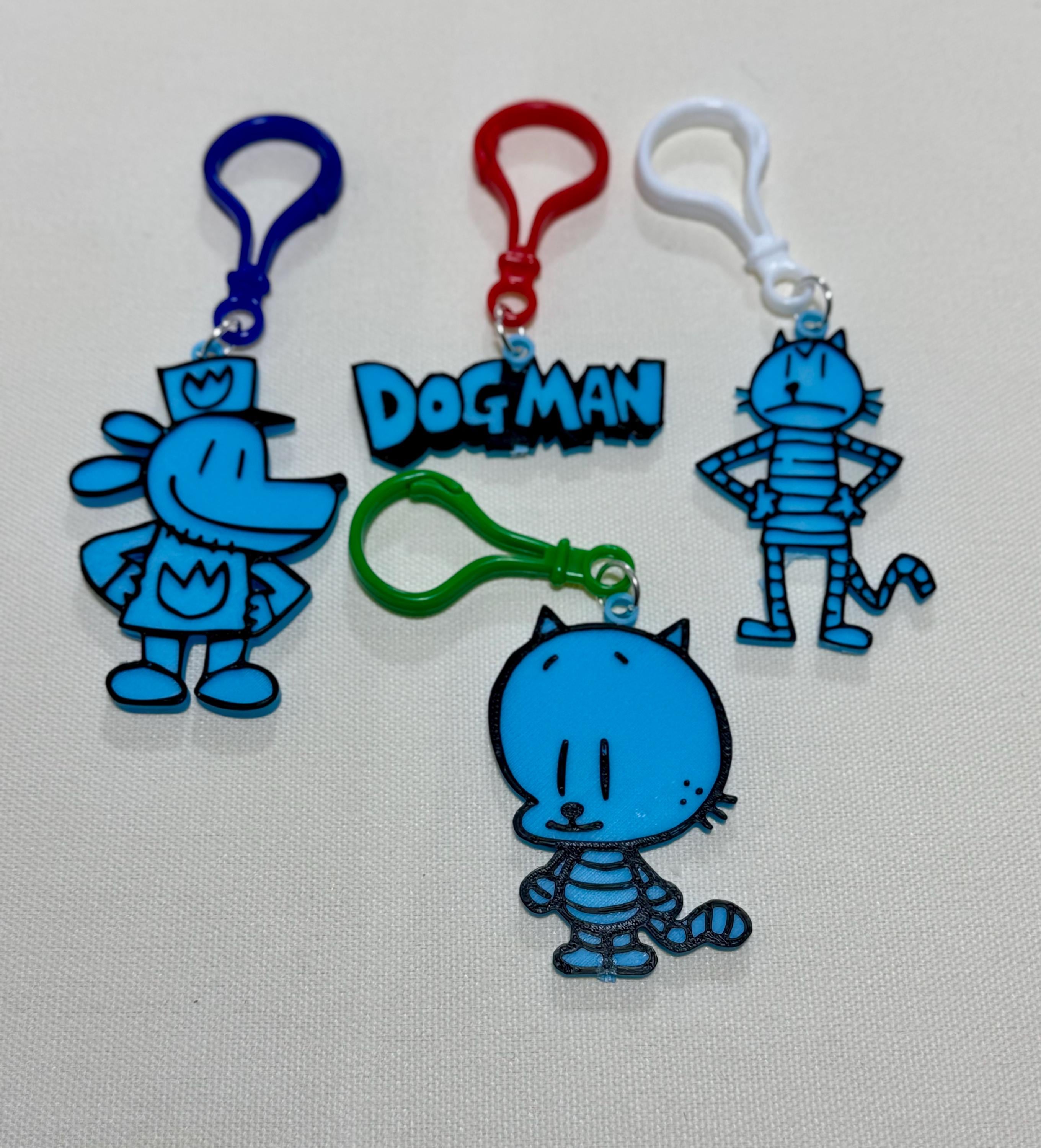 Glow in the Dark Dog Man Keychain, Backpack Charm, Party Favor - Etsy