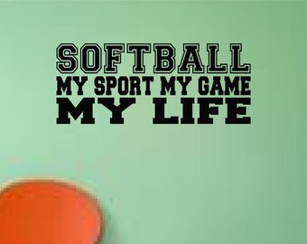 Girls Softball Room Decor Girls Tennis Room Decor Softball Etsy