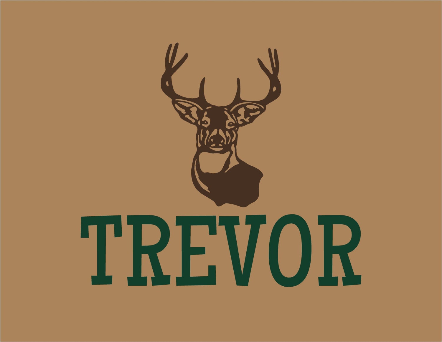 Deer Wall Decal Custom Name Wall Art Buck Etsy