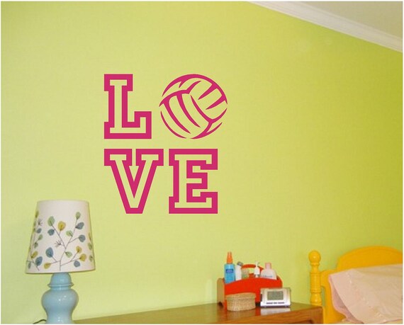 Volleyball Wall Decal Love Volleyball Volleyball Gifts Volleyball Girl Volleyball Volleyball Decorations Volleyball Stickers