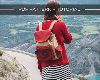 Backpack Sewing Pattern PDF: Aesthetic DIY Rucksack Tutorial