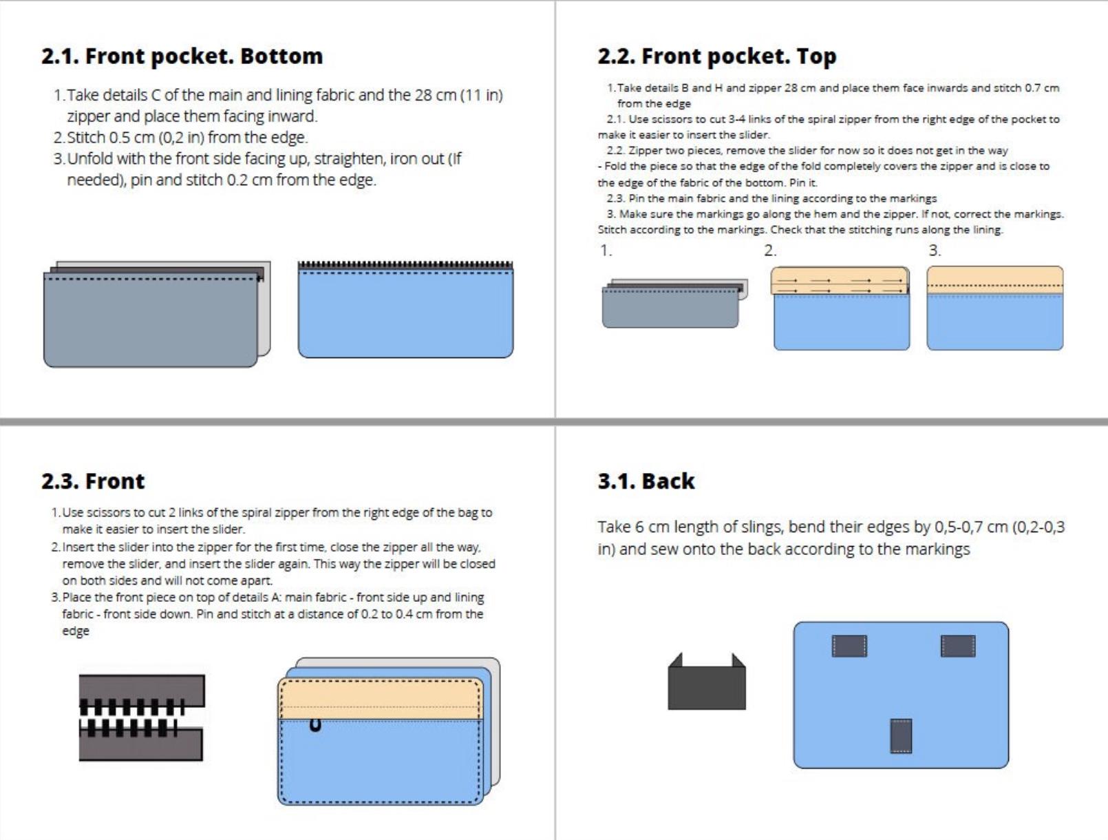 Bicycle Handlebar Bag PDF Sewing Pattern and Tutorial Bike Bag Sewing ...