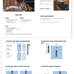 Roll Top Bike Saddle Bag PDF Sewing Pattern - Beginner DIY - Etsy