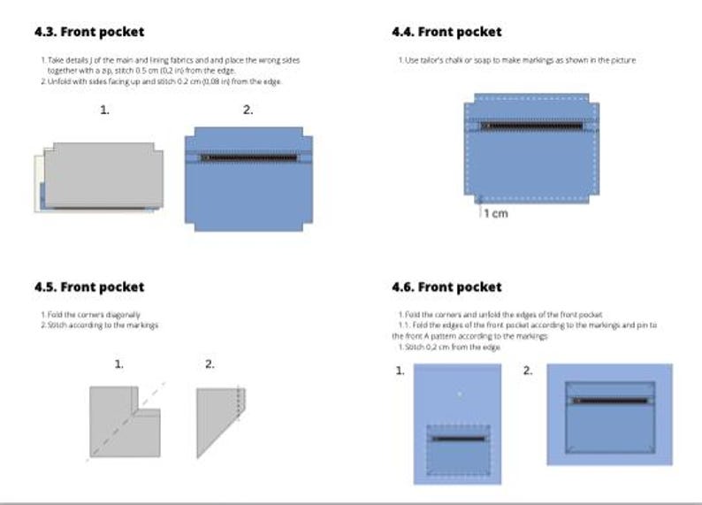 DIY Rucksack Sewing Pattern PDF: Flap Closure Backpack Tutorial ...