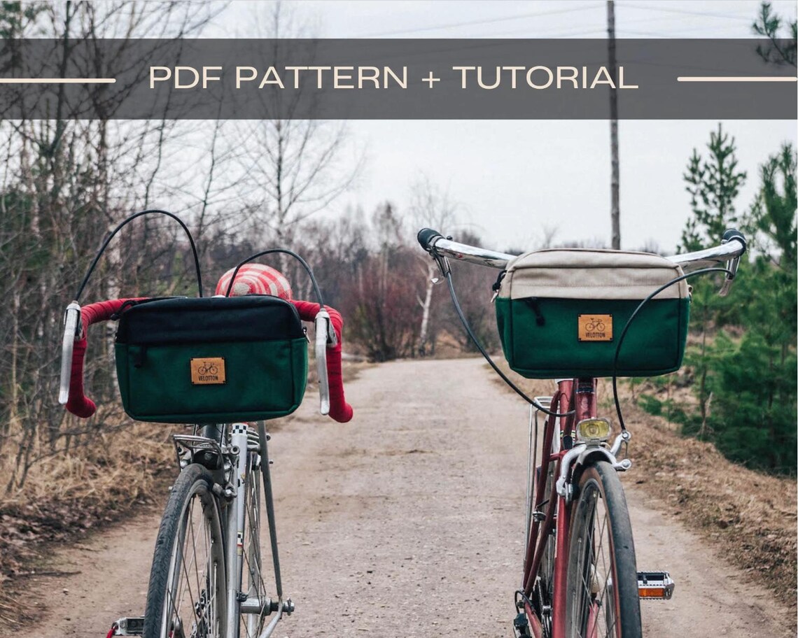 Bike Handlebar Bag PDF Sewing Pattern and Tutorial Bike Bag Sewing ...