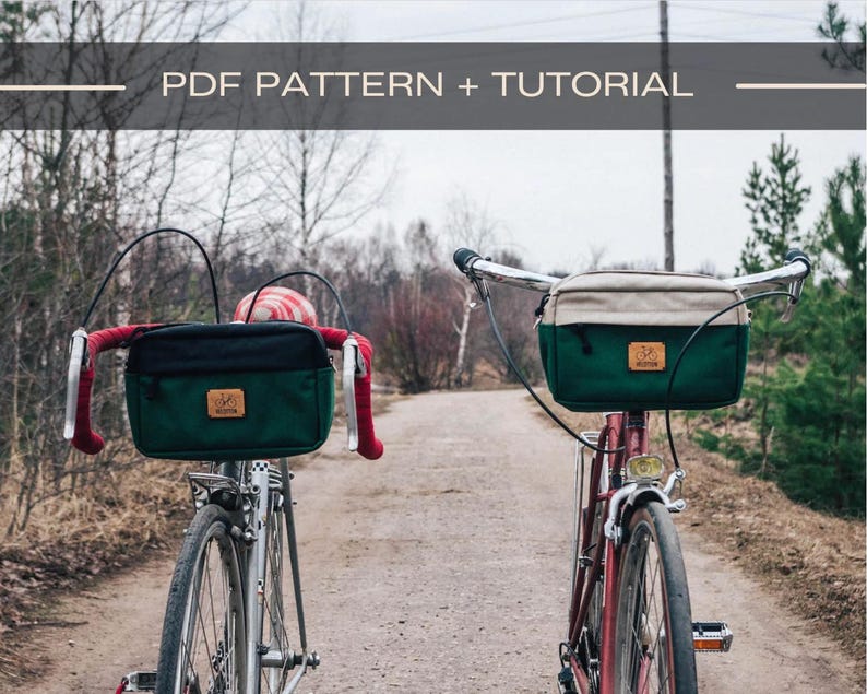 Bike Handlebar Bag PDF Sewing Pattern and Tutorial Bike Bag Sewing ...