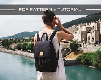 backpack pattern sewing  pdf tutorial aesthetic women backpack step by step tutorial tutorial with pattern