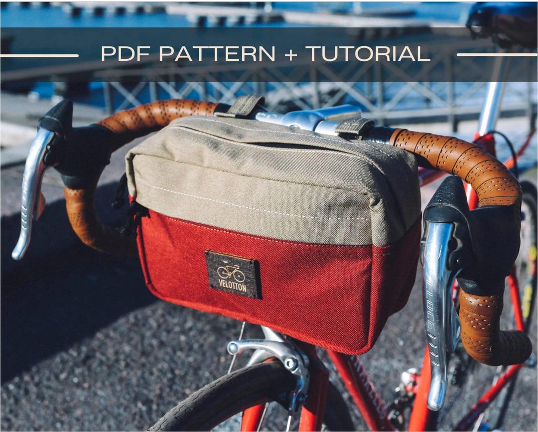 Bike Handlebar Bag PDF Sewing Pattern and Tutorial Bike Bag Sewing ...