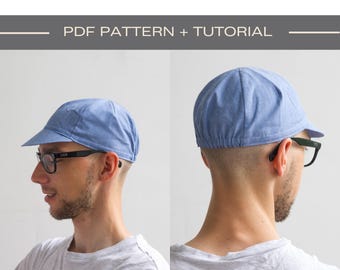 Cycling Cap Sewing Pattern, 4-Panel Bike Cap (PDF Tutorial)