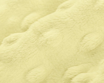 Banana Yellow Minky Dot Fabric by-the-yard, Shannon Fabrics Cuddle Dimple Dot