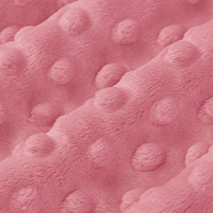 Paris Pink Minky Dot Stoff Meterware {Shannon Fabrics Cuddle Dimple Dot} Weiches Baby Decke Material