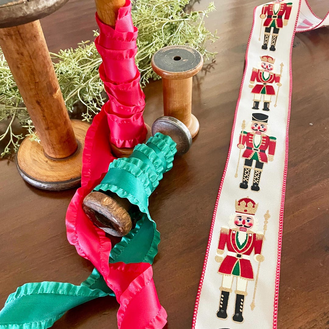 Nutcrakrt Ribbon Beautiful Nutcracker Christmas Ribbon- 2.5 Inch Wide by the Yard ...