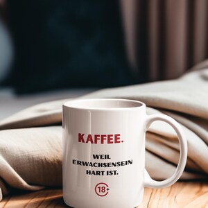 Coffee mug with saying – Funny mug for adults – Gift for colleagues, friends – Coffee mug with humor – Survive everyday life with style
