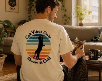 Unisex Cat Shirt | Unisex Cat Shirt | Retro Design | Vintage T-Shirt for Cat Lovers | Vintage Cat Shirt | Gift Idea Retro Shirt