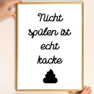 Affiche amusante imprimable pour salle de bain | Décoration humoristique pour toilettes invités | Image avec slogan pour toilettes | Panneau amusant pour toilettes (téléchargement PDF) | Téléchargement instantané