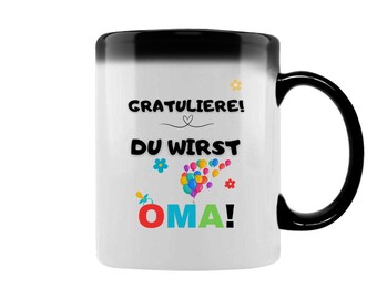 Magic mug | Pregnancy announcement | Surprise mug | Funny idea | You're going to be a grandpa, grandma | Grandma gift idea | Mug gift | Baby