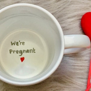 Pregnancy Announcement Surprise Mug We're Pregnant, We're Pregnant Mug, You're Going To Be A Daddy Mug, Baby Reveal Coffee Mug, New Dad Mug image 2