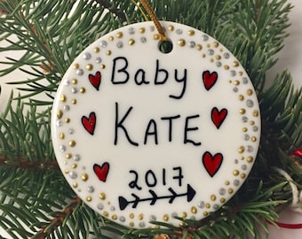 Personalized BABY Ornament, Baby's first Christmas Ornament, Baby's 1st Christmas, Pregnant mom gift, Ornament for Boy Or Girl Tree Ornament