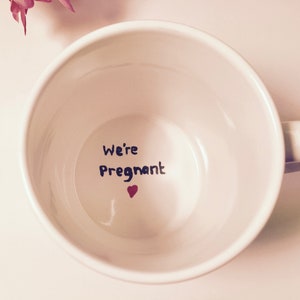 Pregnancy Announcement Surprise Mug We're Pregnant, We're Pregnant Mug, You're Going To Be A Daddy Mug, Baby Reveal Coffee Mug, New Dad Mug image 1