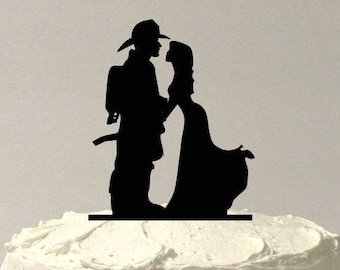 Fireman and Bride Wedding Cake Topper, Fireman Wedding Cake Topper, Firefighter Cake Topper, MADE In USA