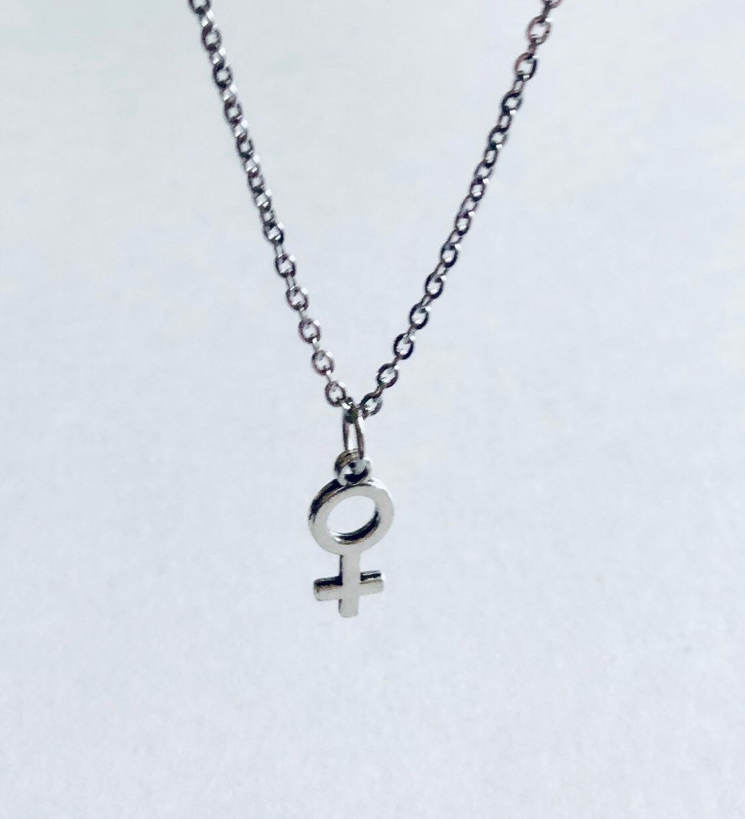 Venus Necklace, Dainty Female Charm Necklace, Girl Power, Womens Rights