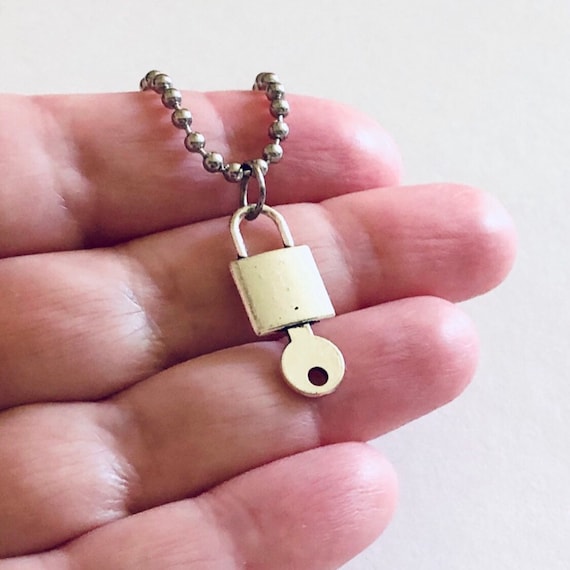 Personalized Gothic Lock Necklace