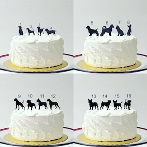 ADD ON Dog (48 Different Dog Options To Choose From)  Silhouette Cake Topper Add on for any silhouette Wedding Cake Topper Animal Pet dog