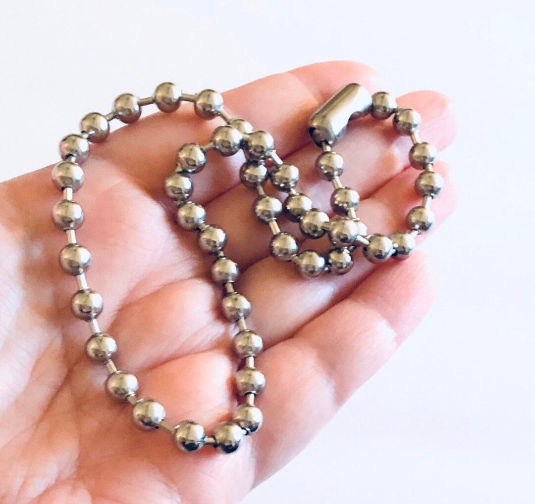 Chunky Ball Chain Choker, Stainless Steel Thick Ball Chain Necklace