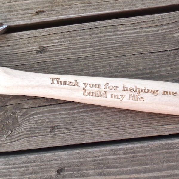 Personalized Hammer Engraved Hammer Thank You For Helping Me Build My Life FATHERS DAY GIFT Custom Name Initials Dad Husband Granddad