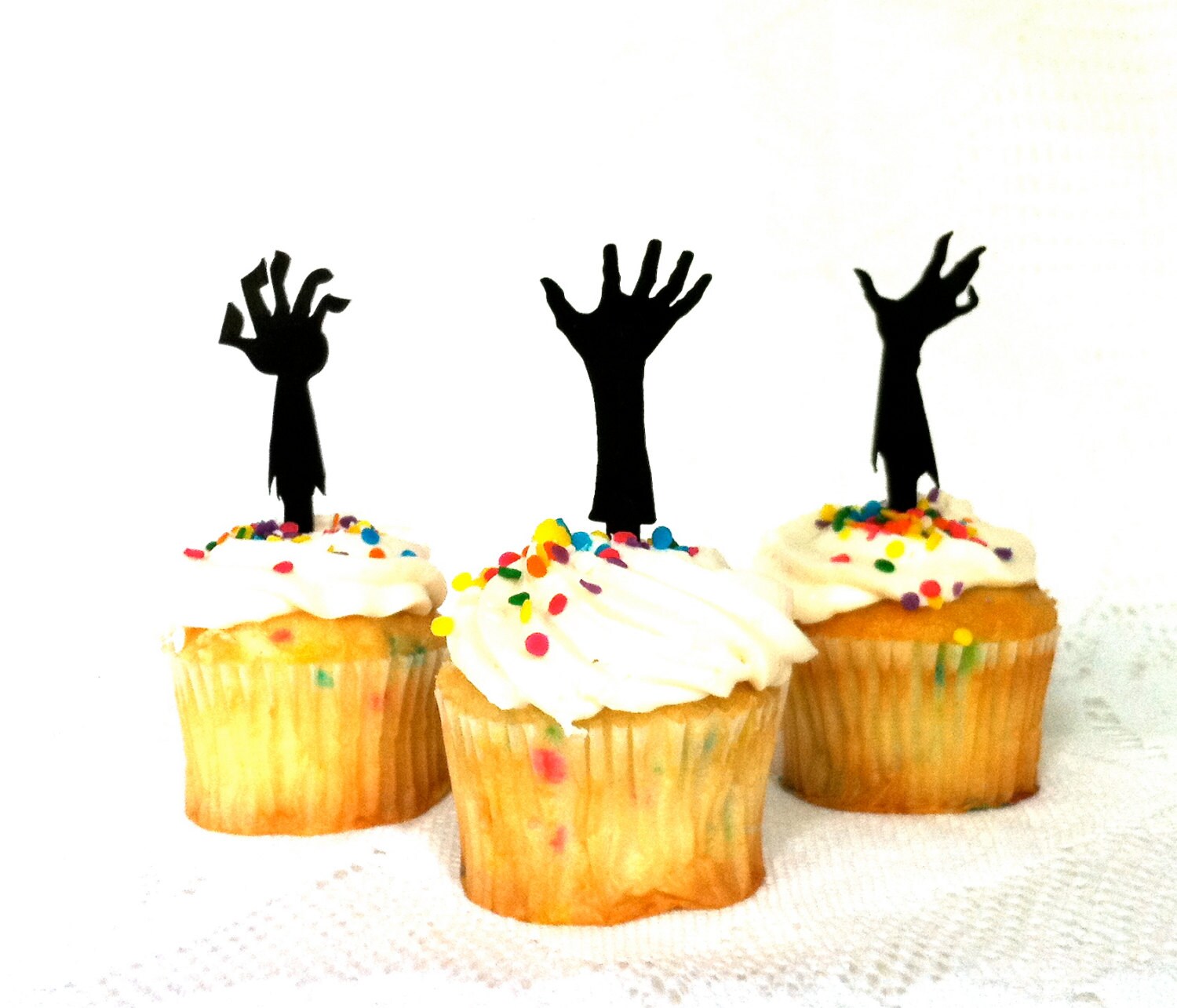 Made In Usa Zombie Apocalypse Cupcake Toppers Set Of 3 Etsy