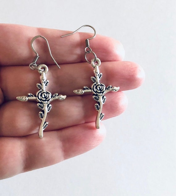 Catholic cross earrings online