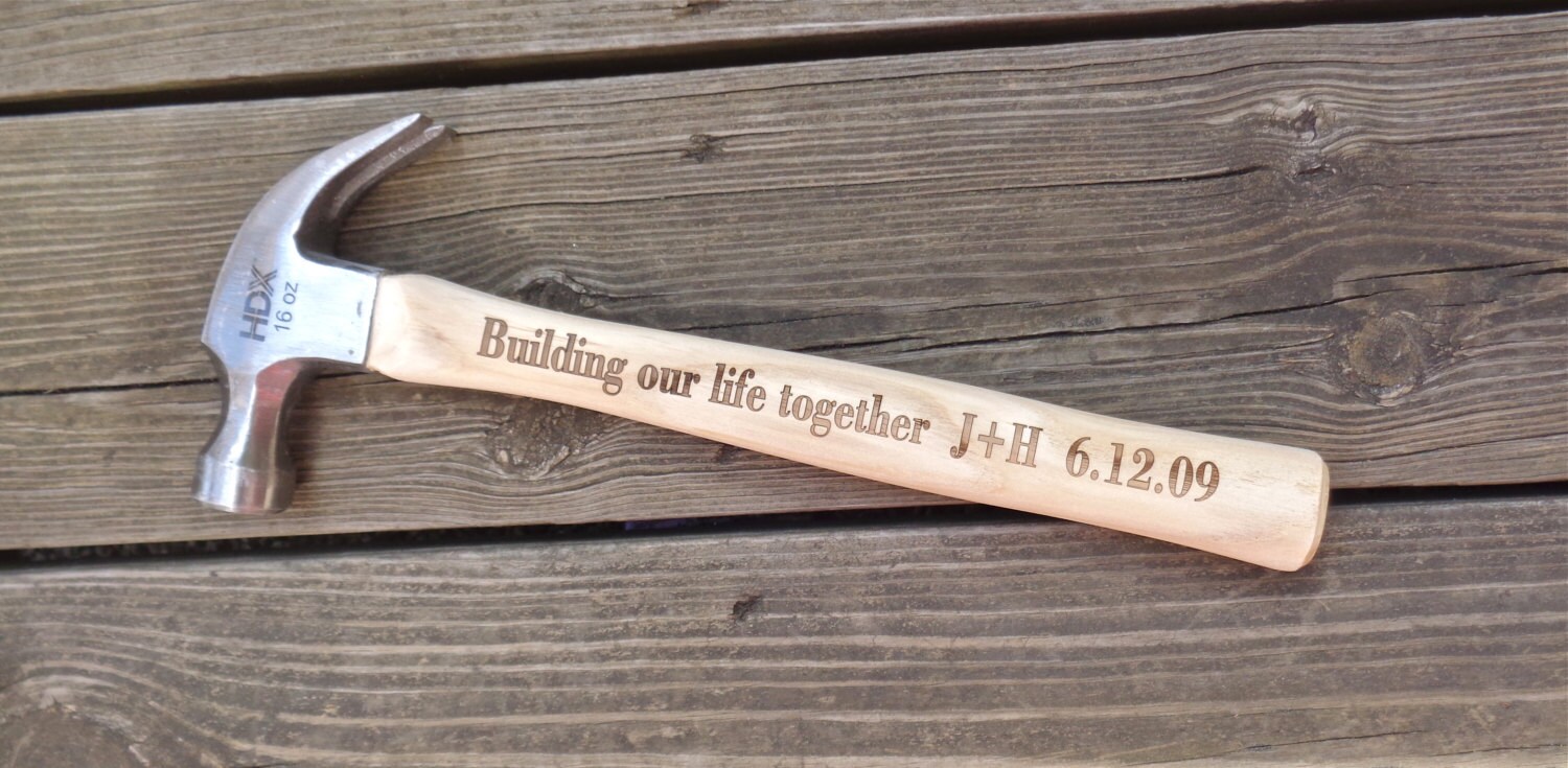 HAMMER FOR HIM Engraved Hammer Building Our Life Together Etsy