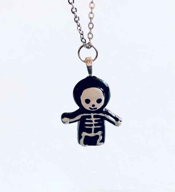 Cute Skeleton Necklace Halloween 