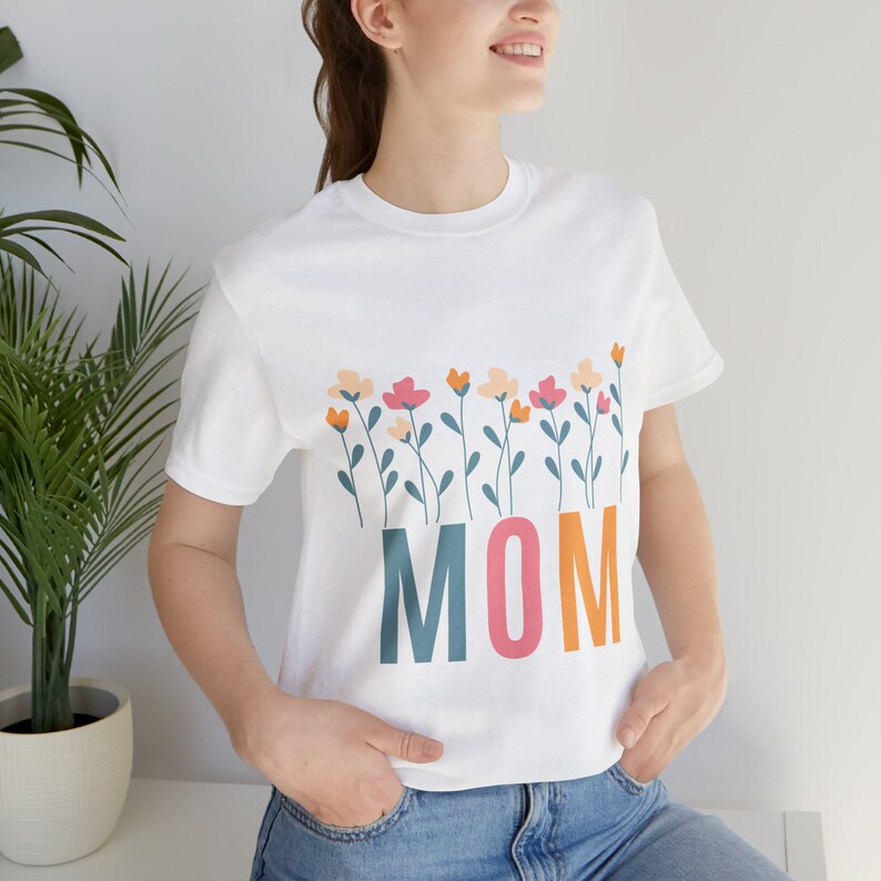 Mom T-shirt, Wild Flowers Mom Shirt, Boho Mom Tee, Mom T-shirt, Mothers Day Gift For Mom, Mom's Birthday Gift, Hippie Hippies Mommy Shirt image 7